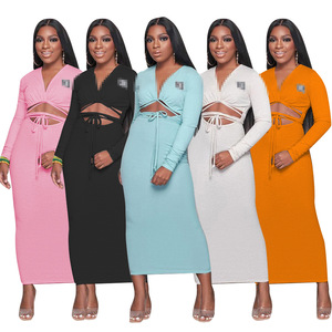 PHF1240 <span class=keywords><strong>AliExpress</strong></span> Robe longue crayon en polyester unie, style vintage européen et américain, <span class=keywords><strong>sexy</strong></span>, avec bretelles fines, pour femme, collection hiver - Product Image 1