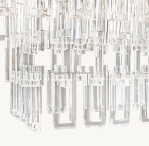 Design americano lampadari rettangolari moderni di lusso sala <span class=keywords><strong>da</strong></span> pranzo <span class=keywords><strong>ingresso</strong></span> soffitto alto in ottone K9 <span class=keywords><strong>lampadario</strong></span> di cristallo - Product Image 5