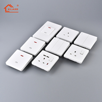 Vente flash Interrupteurs et prises standard britanniques 16A avec port USB et panneau de commande d'alimentation pour éclairage mural électrique domestique Interrupteur tactile