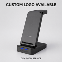 Support de charge pliable personnalisé avec logo, station de charge rapide portable 3 en 1, station de charge sans fil