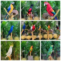 Maracuja Animatrónica Realista, Robot de Loro Animado, Modelo de Pájaro Decorativo para Interiores con Plumas Realistas