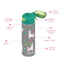 Bouteilles d'eau sport isothermes en acier inoxydable Toursun 620 ml avec logo personnalisé et bouchons pulvérisateurs