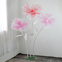 Fleurs géantes artificielles Yopin-2272 populaires de gaze de fil pour le décor de pièce maîtresse de mariage