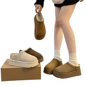Stivali <span class=keywords><strong>da</strong></span> Neve <span class=keywords><strong>con</strong></span> Suola Spessa per <span class=keywords><strong>Donna</strong></span>, Nuova Collezione Autunno-Inverno 2025, Tomaia in PU, Suola Composita, Fodera in Peluche, <span class=keywords><strong>Scarpe</strong></span> Calde e Rinforzate - Product Image 1