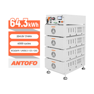 Batterie LiFePO4 haute tension 64 kWh, pack de batteries à cycle profond, modulaire, pour stockage d'énergie solaire, pour système d'énergie photovoltaïque hybride triphasé commercial - Product Image 1
