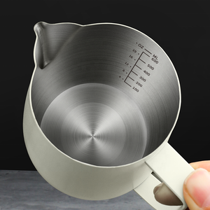 NIBU 700ML Brocca per <span class=keywords><strong>Latte</strong></span> in Acciaio Inox per Espresso e <span class=keywords><strong>Latte</strong></span> Art, Caraffa per Montare il <span class=keywords><strong>Latte</strong></span> - Product Image 3