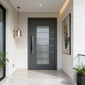 Modern Design 304 Stainless Steel <b>Security</b> Door with <b>Smart</b> <b>Lock</b>, Luxury Exterior Front Entry Door for Villa & Commercial Use - Product Image 3
