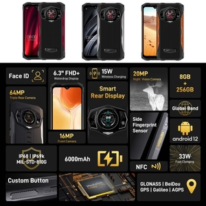 Téléphone portable original <span class=keywords><strong>Doogee</strong></span> S98, téléphones mobiles gratuits, 8 Go + 256 Go, téléphone Android, processeur octa-core, smartphone S98, téléphone robuste - Product Image 4