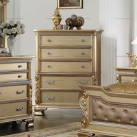 Luxus American Design Schlafzimmer möbel Goldfarbene Schlafzimmer-Sets Antike Schlafzimmermöbel-Set