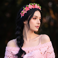 YouLaPan Fashion Bridal Wedding Flower Boy Hair Hoop Handmade Cute Plush Ladies' Banquet Dancing Party Hair Accessories YXA360