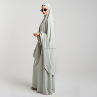 Ensemble Abaya Musulman Modeste 2 Pièces Willson Automne 2026, Abaya Dubai Ballon Genou Khimar Léger