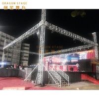 Trusses d'éclairage en aluminium Dragonstage pour DJ, conception de truss sur scène, affichage - Noir/Argent, certifié TUV ISO9001, léger