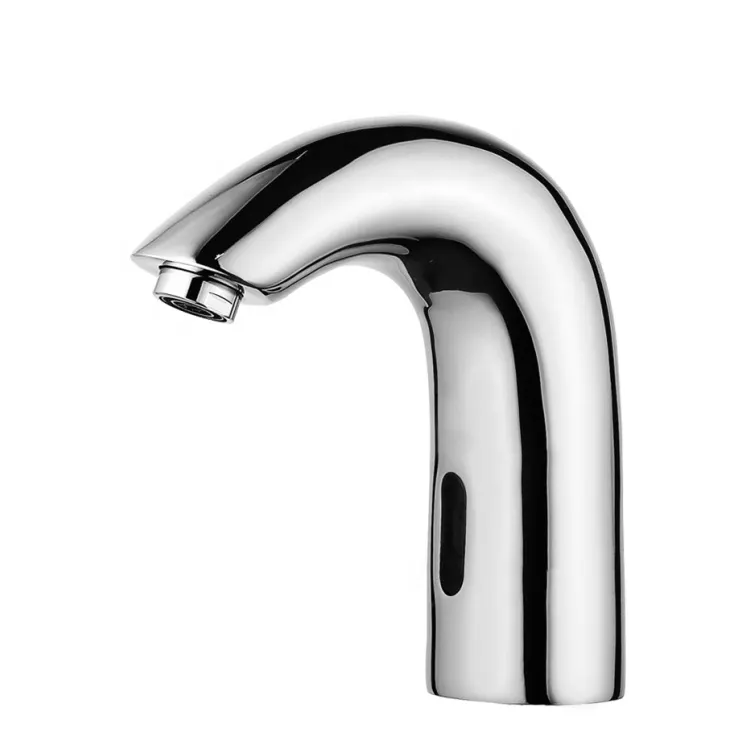 Good Quality Deck Mounted Touchless Hot Cold Water Mixer Bathroom Basin Automatic Faucet