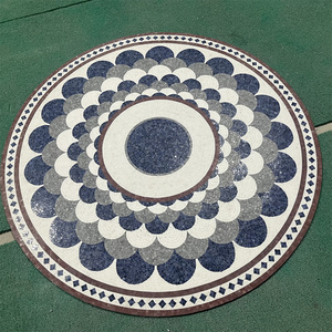 Médaillon en mosaïque de marbre classique avec motifs en mosaïque de marbre entièrement faits à la main pour la conception de sols de hall d'hôtel de luxe - Product Image 1