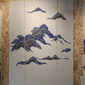 لوحة حائط فنية ثلاثية الأبعاد فاخرة مخصصة لديكور المنزل طراز كلاسيكي عصري لغرفة المعيشة والفندق وغرفة النوم وخلفية التلفزيون مقاومة للماء - Product Image 1