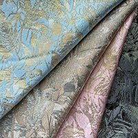 Tissu jacquard en polyester métallique léger 149 g/m² pour robes et vêtements, couleur personnalisée sur mesure