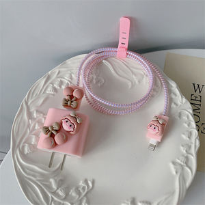 2023 nouveau dessin animé lapin ours tête de charge housse de protection pour <span class=keywords><strong>apple</strong></span> <span class=keywords><strong>chargeur</strong></span> rapide 18/20w US Standard - Product Image 5