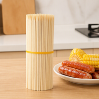 Brochettes en bambou biodégradables écologiques 100% naturelles compostables pour barbecue coréen, kebab, fruits, apéritifs, fournitures de fête, haute qualité