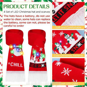 Costume de fête de Noël en laine tricotée de luxe avec motif de cerf jacquard, lumières LED, coupe classique, lavage à la main, nouvel an, festival, fête transfrontalière - Product Image 3