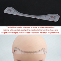 Nouveau kit de gabarits et règles pour la micropigmentation du cuir chevelu, outils de mesure et de cartographie avec plusieurs formes pour SMP