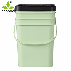 <span class=keywords><strong>Bidones</strong></span> de Plástico Cuadrados Negros al por Mayor, Cubo de Plástico Grande de 20l con Asa y Tapa en <span class=keywords><strong>Venta</strong></span> - Product Image 1