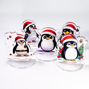 Hanxin Christmas Enterprise Theme Decoration Custom Acrylic Animation Bracket Various Colors Wholesale Plastic Crafts Free