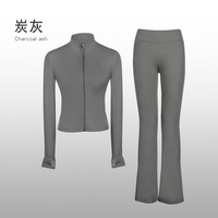 Vêtement de danse moderne, haut à manches longues très extensible, manteau de gymnastique printemps automne, tenue d'entraînement de ballet, devant, grande taille, pour examen artistique