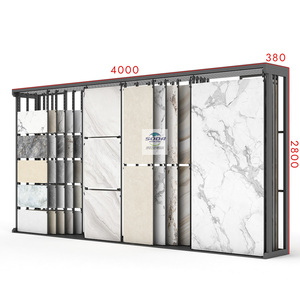 Nhà máy bán tùy chỉnh kích thước bảng điều chỉnh có thể điều chỉnh gạch ceramic hiển thị giá đá cẩm thạch thạch anh <span class=keywords><strong>Granite</strong></span> hiển thị đứng cho showroom hệ thống - Product Image 3