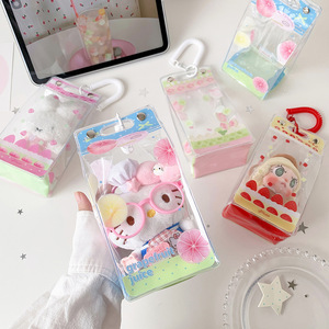 Bolsa de Transporte Transparente para Muñecas, Diseño de Pastel de Frutas, de PVC, para Amantes de las Muñecas y Estudiantes, Venta al Por Mayor - Product Image 1