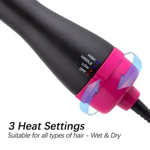 OEM/ODM фен с расческой для путешествий выпрямитель с подогревом расческа Лучший Вентилятор для волос электрическая 3 настройки тепла оптовик