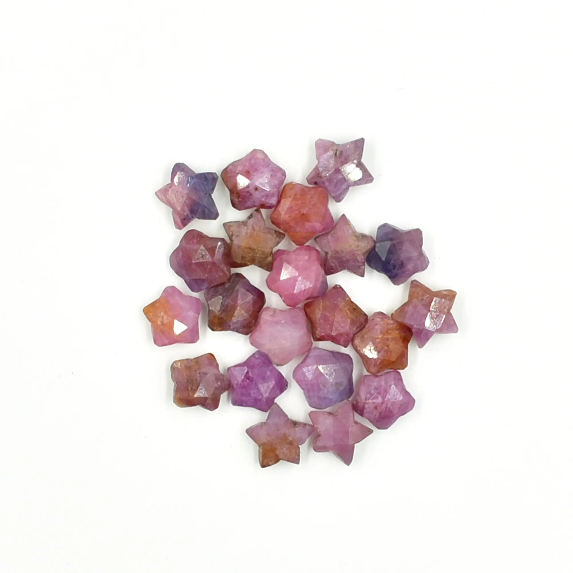 Manik-manik Ukiran Briolette Safir Merah Muda, Ukiran Batu Permata Longgar untuk Membuat Perhiasan, Penyembuhan Batu Ukiran
