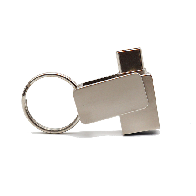 New USB 3.1 Flash Drives with Dual Type-C and Type-A Connectors Mini Metal USB C Flash Disk with Keyring High Speed Memory Stick