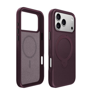 360 °   Étui de téléphone magnétique <span class=keywords><strong>avec</strong></span> béquille rotative pour iPhone 18 Pro, <span class=keywords><strong>coque</strong></span> <span class=keywords><strong>en</strong></span> TPU+PC <span class=keywords><strong>avec</strong></span> dos <span class=keywords><strong>en</strong></span> tissu sergé, protection antichoc - Product Image 5