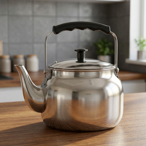 Mayur Exports Model 10 Premium Quality Classic Eco-Friendly Stainless Steel Tea <b>Kettle</b> Whistle Handle Durable Stove Top Lid - Product Image 3