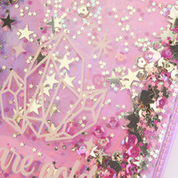 Ensemble de carnet de notes avec paillettes flottantes en or rose, carnet de notes en cristal « You Are Golden » avec stylo et autocollants, kit de papeterie pour filles