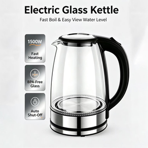 Hervidor Eléctrico de Vidrio para Té, con Protección Contra Ebullición en Seco, Jarra Eléctrica para el Hogar - Product Image 5