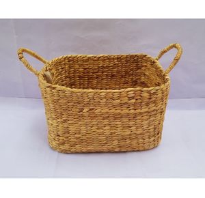 Cesta de Almacenamiento Ecológica de Jacinto de Agua, Personalizable al por Mayor, con Asa o Sin Asa, Opción OEM ODM, Cesta Hecha a Mano - Product Image 2