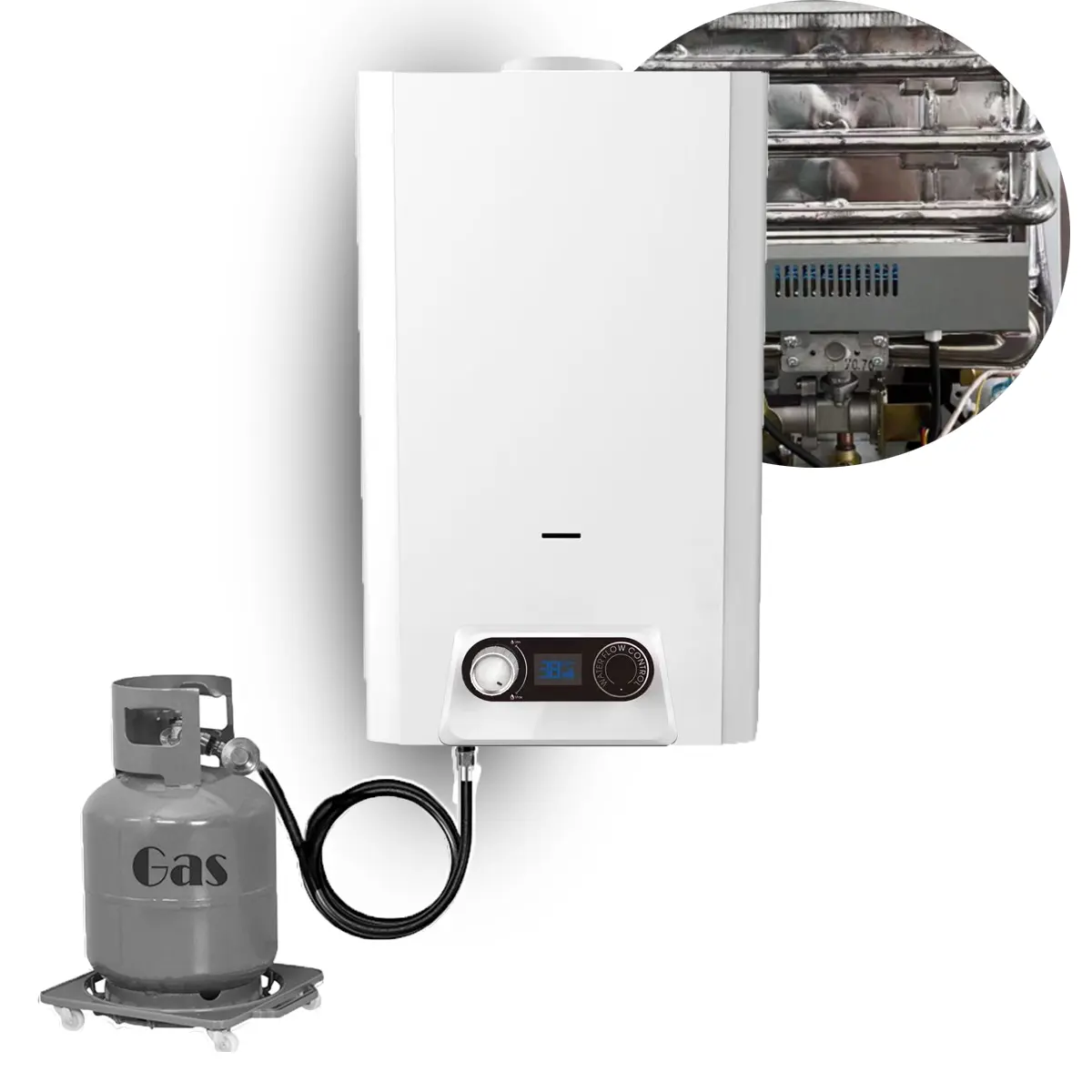 Heißer Verkauf 8L/10L/12L/16L/18L Gaswarm wasser bereiter Inland Instant Tankless Propan Tankless Gas Warmwasser bereiter