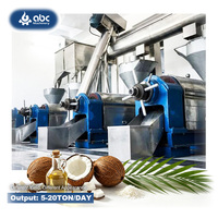 Ligne de production industrielle d'huile de coco, presse à vis, usine de pressage d'huile, 5-20TPD, fournisseur de projets clés en main