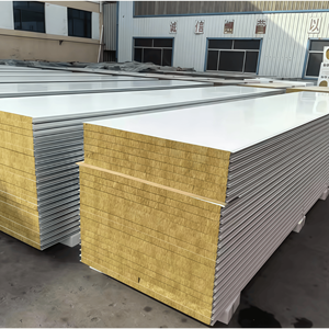 Paneles Sándwich de Lana de Roca Metálica Ignífuga de Alta Calidad de 100 mm para Techos de Almacenes y Aislamiento de Paredes en Proyectos de Ingeniería - Product Image 2