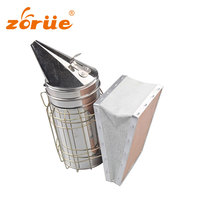 Kit d'Outils d'Apiculture Zorue 12 Pièces, Incluant Enfumoire, Brosse, Gants, Combinaison de Protection, Lève-Cadres et Cage à Reine