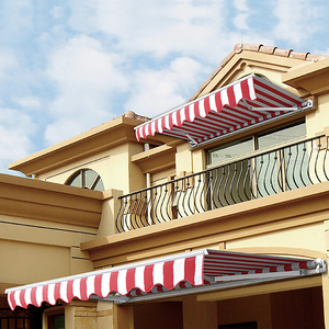 Auvent rétractable en alliage d'aluminium toile anti-pluie extérieur portable ombre Patio terrasse 4m Projection acrylique voile matériel - Product Image 1