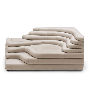 Set di Mobili di Lusso per Soggiorno di <span class=keywords><strong>Hotel</strong></span> di Grandi Dimensioni, Divano Componibile Minimalista in Pelle Stile Montagna, Divano Convertibile - Product Image 2