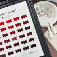 Vernis Gel de Noël 2026 Ancora Rouge Pailleté Effet Œil de Chat – Lot de 30 Couleurs – Vente en Gros Usine – Collection de Couleurs Gel Rouges pour Salons