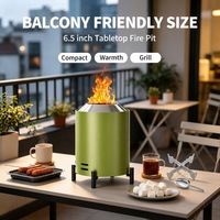 Brasero portable d'intérieur en acier inoxydable sans fumée, mini foyer de table pour le camping et l'extérieur