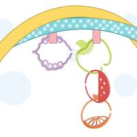 Jouets suspendus sans BPA, jouets d'activités pour bébés, ensemble d'anneaux de liaison sur le thème des fruits, jouets pour lit de bébé, jouets pour poussette, jouet éducatif sensoriel