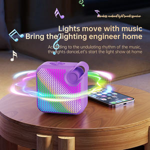 Mini haut-parleur Bluetooth avec éclairage RGB dynamique 360° °   Enceinte portable sans fil à son surround <span class=keywords><strong>pour</strong></span> chambre, fête, camping - Product Image 1