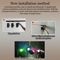 Projecteur LED sans fil étanche à batterie 20W 6-en-1 haute luminosité avec télécommande APP pour DJ et éclairage d'ambiance