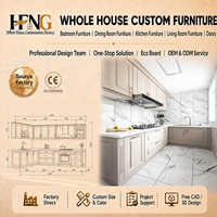 Meubles de cuisine modernes sur mesure de qualité supérieure avec rangement flexible pour grandes villas, appartements et projets d'aménagement intérieur complet