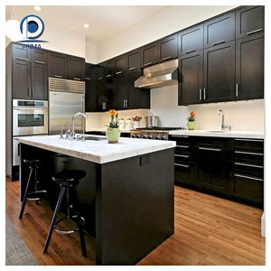 Gabinetes de Cocina de Madera Sólida <span class=keywords><strong>Natural</strong></span> Pintados con Pintura <span class=keywords><strong>Prima</strong></span> Lacquer, Acabado con Pintura Ecológica, con Encimera de Piedra - Product Image 5